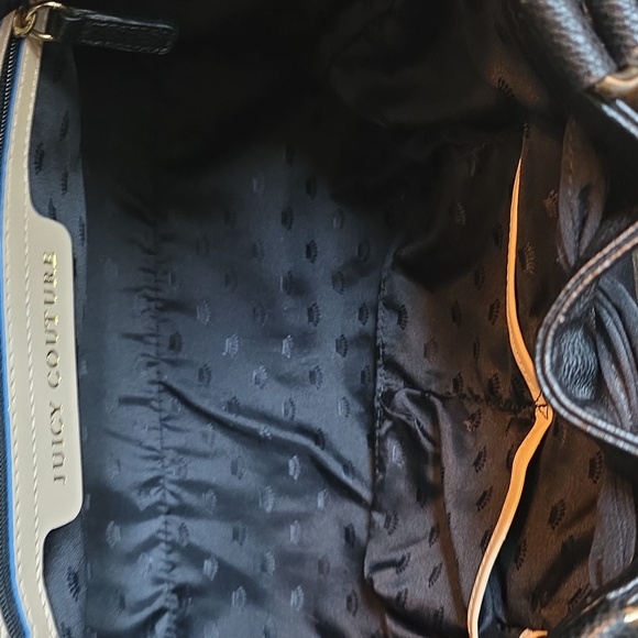 Vintage Juicy Couture Nylon Malibu Black Daydreamer Bag With Leather Trim - Picture 14 of 14